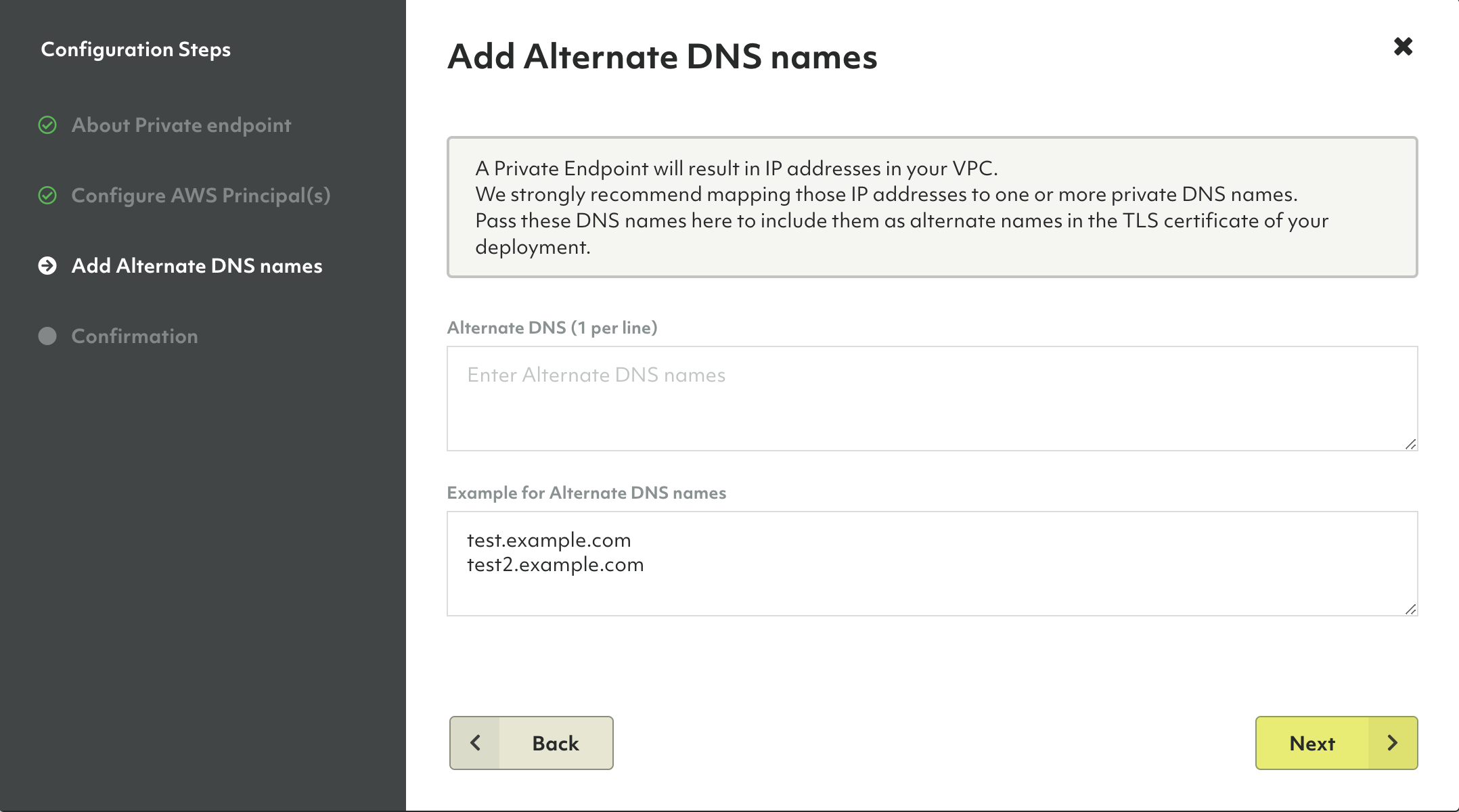 ArangoGraph AWS Private Endpoint Alternate DNS