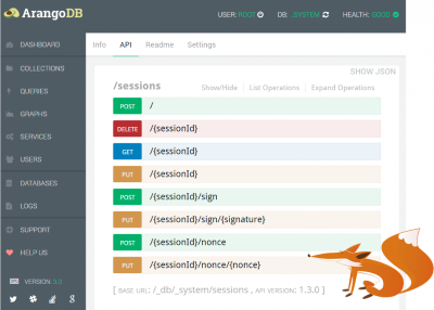 ArangoDB NoSQL database Foxx Web UI