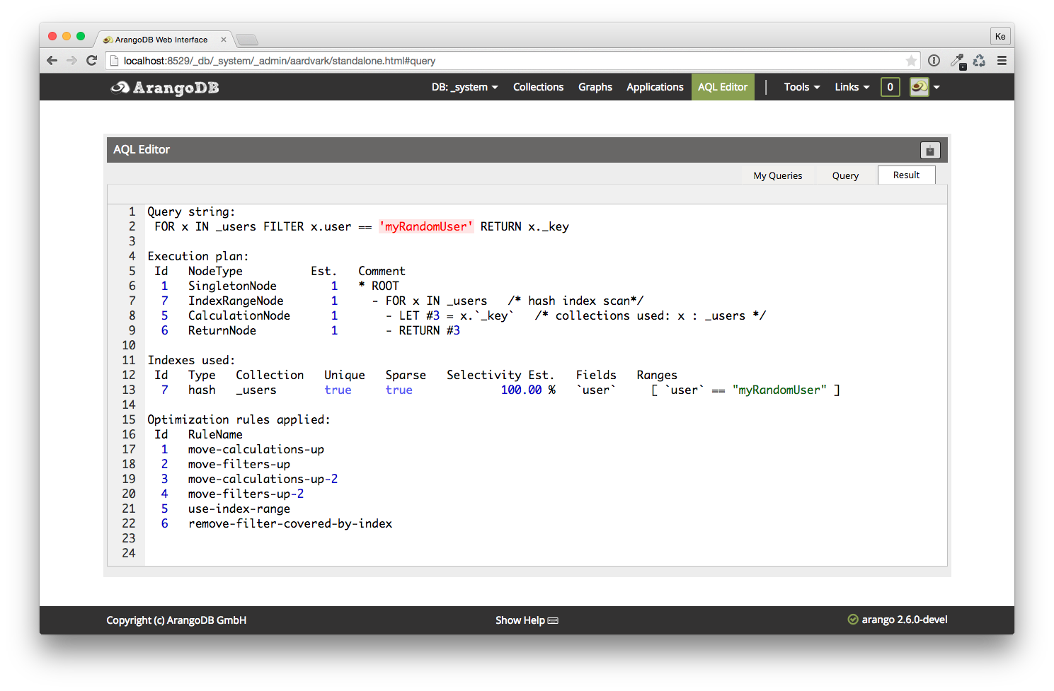 arangodb ui