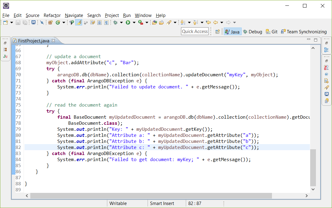 ArangoDB Tutorial sync Java